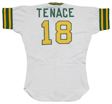 1974 Gene Tenace Game Used Oakland As Home Jersey (MEARS A9)